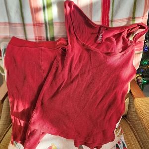 Skims cotton ribbed boxer and tank set